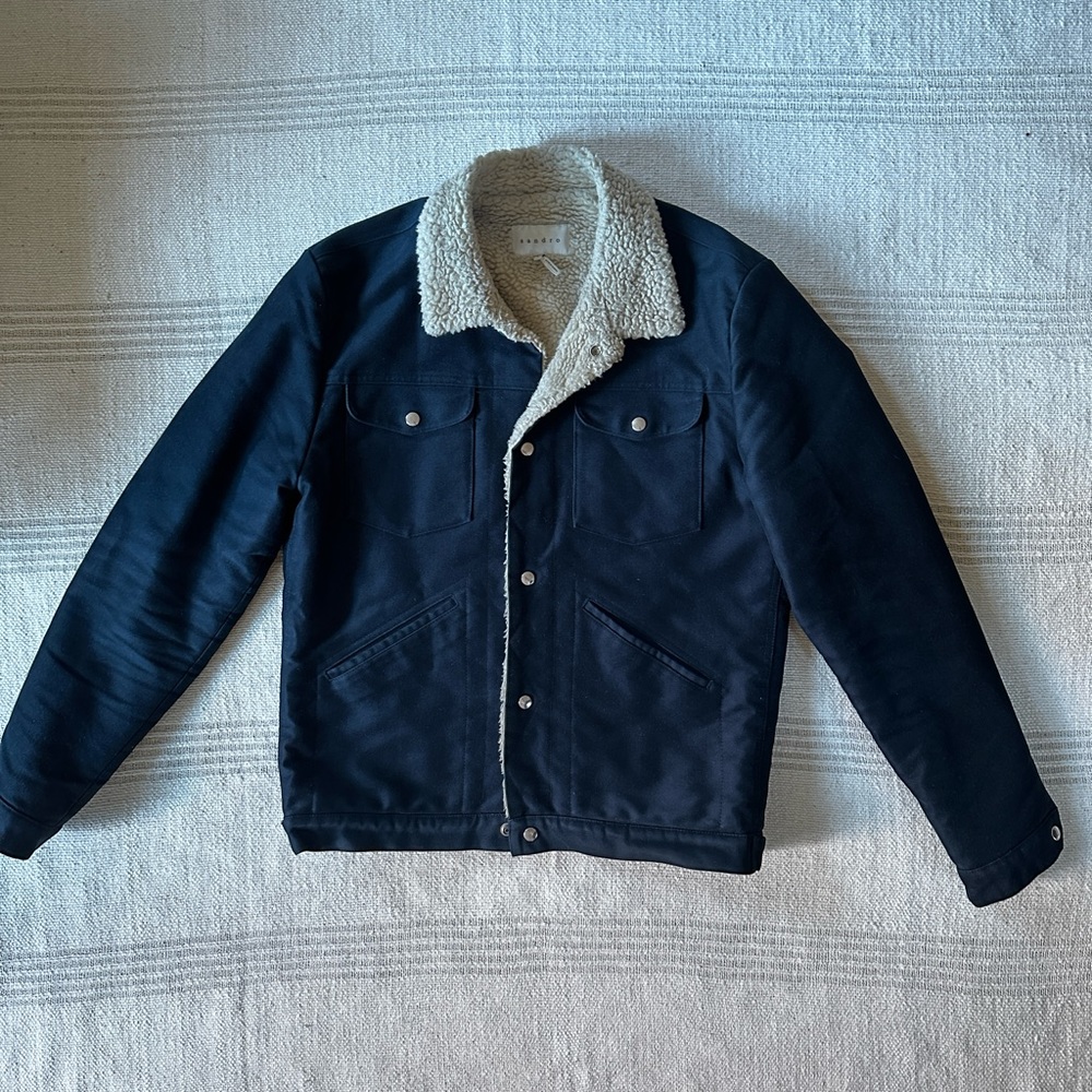 Sandro Shearling Lined Jacket